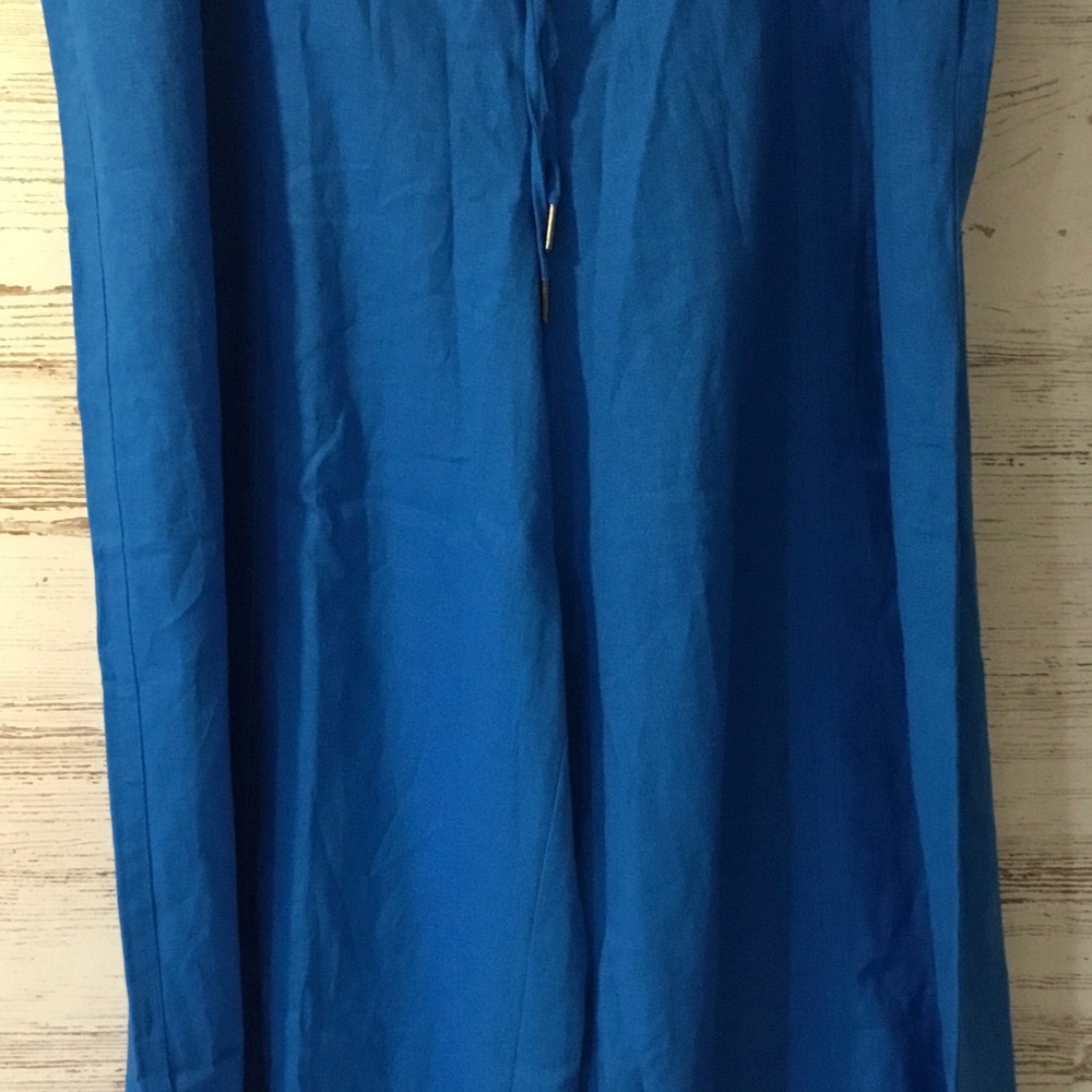 Simply Vera Vera Wang Bright Royal Blue High-Rise Linen Pull-On Pants - Picture 5 of 16